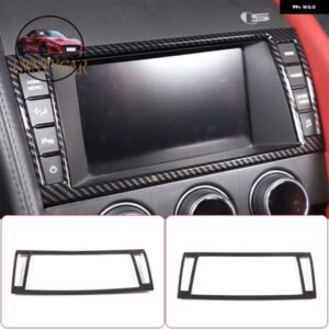 ジャガー F-TYPE 2013-24 ABS カーボン/マットブラックカーセンターコンソール ナビゲーション画面 装飾 フレームステッカー アク