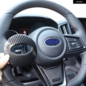 スバル ABS カーボン/マットブラック WRX 2021-23 ステアリングホイール 中央 装飾 カバー インテリアアクセサリー カスタムパー