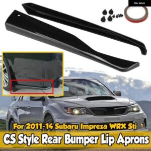 スバル ペアリアバンパー リップディフューザースプリッタースポイラー ガード カナード プロテクター インプレッサ WRX STI 2011-2