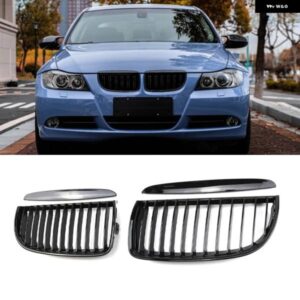BMW 3シリーズ E90 E91 323I 328I 335I 330I 325ICAR フロントグリル レーシンググリルシングルスラットグリルグロスブラックグリル 2005-2