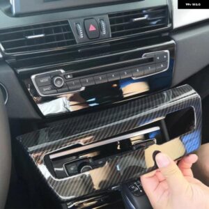 BMW ABS カーボン 2シリーズ F45 F46 218I 2015-2018 センターコンソール ボリュームコントロールパネルカバー トリム カーアクセサリー カ