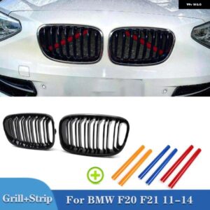 BMW フロントバンパー グリル キドニー交換グリルトリム ストリップ 1シリーズ F20 F21 116I 118I 11-14 レーシンググリル カスタムパーツ