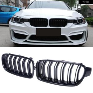 BMW フロントグリル グロスブラックデュアルラインキドニーグリル 3シリーズ F30 F31 F35 335I 320D 328I 320I 318I 330I 340I 2013-2019