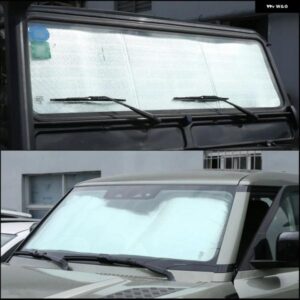 ランドローバー ディフェンダー 90 110 2004+ フロントガラス 抗UV サンシェードアルミ箔/テープ自動車アクセサリー 1個 カスタムパーツ ア