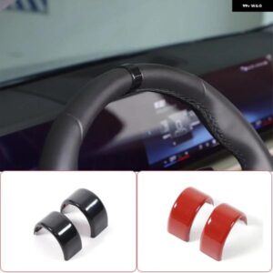 BMW ABS ブラック/レッド 5シリーズ G60 2024 2025 ステアリングホイール 方向リングカバー 自動車アクセサリー カスタムパーツ アクセサリ