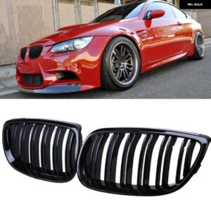 BMW E92 E93 M3 グロスブラックフロントバンパー キドニーグリルデュアルライングリルカースタイリング レーシンググリル交換部品 2006-200