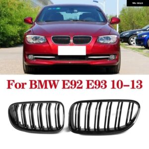 BMW E92 E93 M3 320I 325I 330I クーペフロントバンパー グリル キドニー グリル 2010-2013 2 ドアグロスブラックグリル カスタムパーツ ア