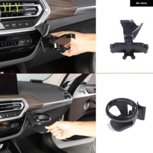 BMW X3 X4 G01 G02 2022-2025 ブラックカーセンターコントロールエアアウトレット側携帯電話ホルダーウォーターカップホルダー自動車アクセ