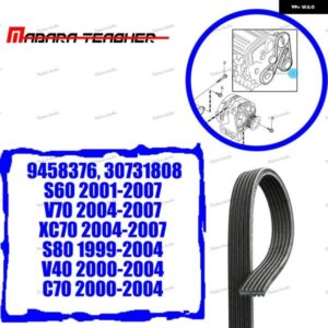 ボルボ サーペンタインドライブファンベルト S40 S80 C70V 70 XC70 S60 30731808 1999/09/01 カスタムパーツ アクセサリー 交換用部品 互換