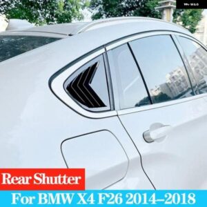 BMW グロスブラックリアウィンドウ シャッターカバー トリム ウィンドウ ルーバーサイドベントトリム ABS X4 F26 2014-2018 自動車アクセサ
