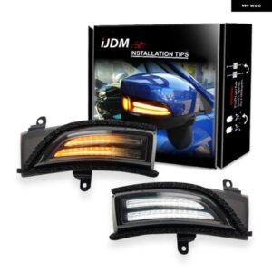 スバル ダイナミックフラッシュ LED サイドミラー ホワイト DRL アンバー ウィンカーライト WRX STI アウトバック レガシィ イン