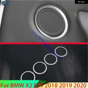 BMW X2 F39 2018 2019 2020 カーアクセサリー ABS クロームスピーカーカバー インテリアトリム サイドドアステレオベゼルカラーリングガーニ