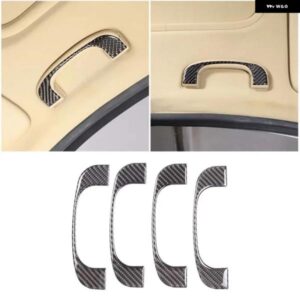 BMW 3シリーズ E90 2005-2012 ソフトカーボンカースタイリング ルーフハンドルステッカー 車内アクセサリー 4個 カスタムパーツ アクセサリ