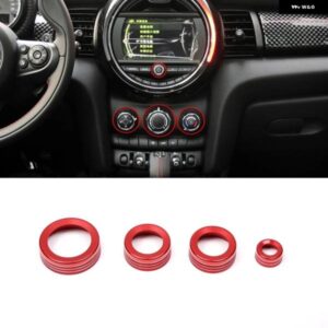 BMW エアコンノブオーディオ音量コントロールボタンサークル 装飾 トリム リングカバー MINI F55 F56 F54 F60 カーアクセサリー カスタムパ