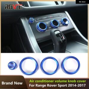ランドローバー 4個 アルミエアコンノブボリュームコントロールノブカバー トリム スポーツ 2014-2017 アクセサリー カスタムパーツ アクセ