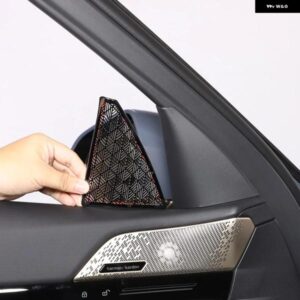 BMW 5シリーズ G60 2024 2025 ステンレス /ブラック A ピラーオーディオスピーカーカバー トリム カーアクセサリー カスタムパーツ アクセ