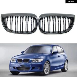 BMW フロントキドニーグリルレーシンググリルグロスブラックグリル E81 E87 120D 120I 130I 2004-2006 自動 ABS グリルアクセサリー カスタ