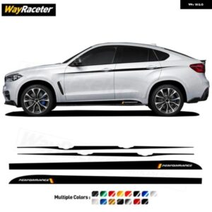 BMW M パフォーマンスステッカー ドアサイドストライプスカートウエストラインボディデカール X6 F16 F86 M スポーツ 2015-2019 アクセサリ