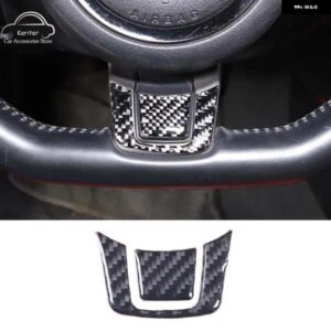 ジャガー F-TYPE 2013-2022 ソフトカーボンカースタイリング ステアリングホイール 装飾 ステッカー インテリアアクセサリー カスタ
