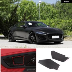 ジャガー 2013-2024 F-TYPE ABS マットブラックカースタイリング インナードアハンドルボウルステッカー インテリアアクセサリー