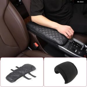 BMW X1 U11 2023-2024 ブラックレザー/布カーシートアームレスト センターコンソール ボックス カバー カーアクセサリー カスタムパーツ ア
