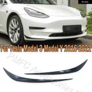 テスラ フロントバンパー コーナープロテクターフォグランプ スポイラー 風ナイフ 装飾 ステッカー 2016-2022 モデル 3 モデル Y カ