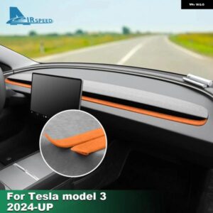 テスラ イタリアトップスエードダッシュボードエアベント アウトレットフレームトリム カバー モデル 3 ハイランド 2024-アップインテリア