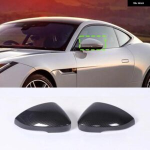 ジャガー F-TYPE 2013-2024 ABS プラスチックカーボンバックミラー キャップ カバー トリム カーアクセサリー カスタムパーツ