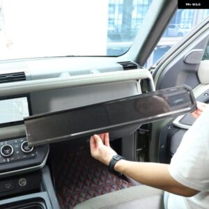 ランドローバー ディフェンダー 90 110 2020-2023 ABS ブラックダッシュボードパネル カバー 装飾ステッカー インテリア アクセサリー カス
