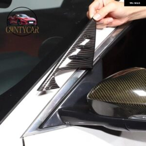 ジャガー ABS カーボン/マット F-TYPE 2013-2023 バックミラー サイドトライアングルスポイラー トリム 装飾ステッカー カーアク