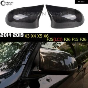 BMW カーボン ABS バックミラー カバー X3 F25 LCL X4 F26 交換用ミラー キャップ X5 F15 X6 F16 ブラックミラー シェル カスタムパーツ ア