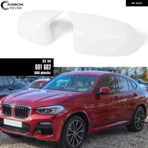 BMW グロッシーホワイト ミラー カバー 交換タイプ 2018+ X3 X4 X5 X6 X7 G01 G02 G03 G05 G06 G07 カスタムパーツ アクセサリー 交換用部