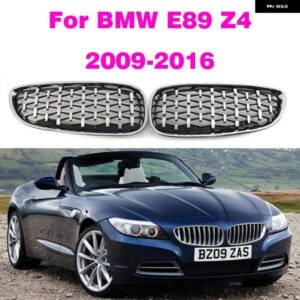 BMW ダイヤモンドメテオスタイルグロスブラックグリル 車フロントキドニーメッシュグリル E89 Z4 2009-16 カスタムパーツ アクセサリー 交