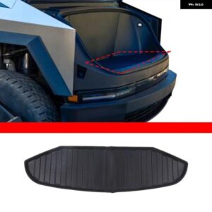 テスラ CYBERTRUCK 2024 + TPE 黒カースタイリングフロントトランクマットステッカー インテリア アクセサリー 1個 カスタムパ