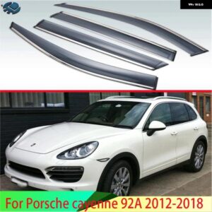 ポルシェ カイエン 92A 2012-2018 エクステリア バイザー ベント シェード ウィンドウ サン レイン ガード ディフレクター GTS
