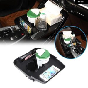 BMW IX1 X1 U10 U11 2023-24 ABS ブラック中央制御ウォーターカップホルダー携帯電話トレイ 収納 ボックスカーアクセサリー LHD カスタムパ