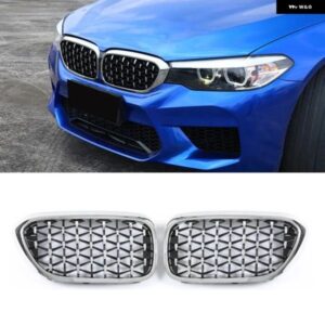 BMW 5シリーズ G30 G31 G38 520I 530I 540I 車ダイヤモンドスタースタイルフロントキドニーグリル バンパー レーシンググリル 18-20 自動車