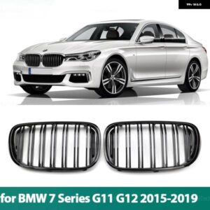 BMW ABS カースタイリングフロントキドニーグリル デュアルスラットグリル 7シリーズ G11 G12 2015-2019 交換グリル カスタムパーツ アクセ
