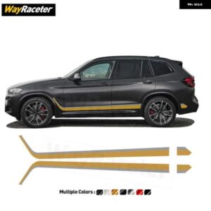BMW M パフォーマンスドアサイドストライプステッカー ボディグラフィックビニールデカール X3 G01 M40I X3M コンペティション F97 2018-20
