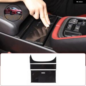 ジャガー ABS カーボン/マットブラック F タイプ 2013-2024 センターコンソール 収納 ボックスパネル カバー トリム ステッカー カ