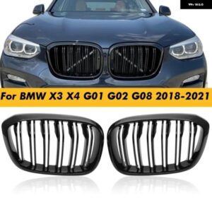 BMW ダブルスラットフロントグリル キドニーグリル 3 4 X3 G01 G08 X4 G02 2018-21 レーシンググリル スタイリング カスタムパーツ アクセ