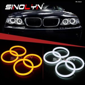 BMW LED エンジェルアイ E46 クーペコンバーチブル 325CI 330CI キセノンヘッドライト ウィンカーライト DRL リングカーアクセサリー カス