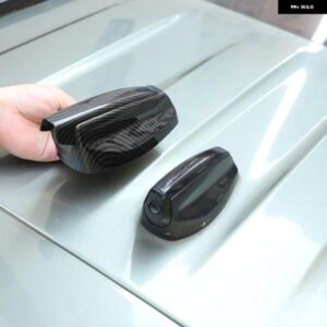 ランドローバー ディフェンダー 90 110 2020-2024 ABS カーボンルーフふかひれアンテナカバー トリム ステッカー カーアクセサリー カスタ