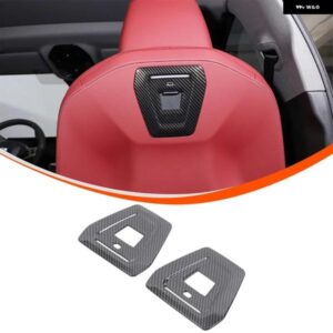 BMW 5シリーズ G60 2024+ カーシートバック装飾パネル ABS カーボンパターン インテリア アクセサリー 2個 カスタムパーツ アクセサリー 交