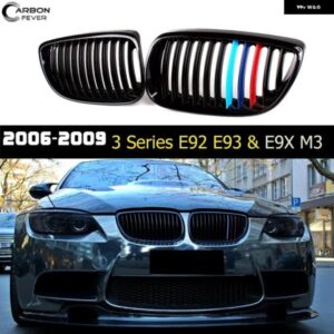 BMW 3シリーズ E92 クーペ E93 カブリオレ E9X M3 フロント レーシング グリル プロフェッショナル PRE-LCI グリル 2006-2009 ABS グロス/マ
