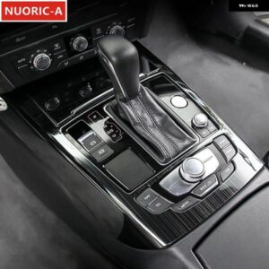 アウディ ステンレス センターコンソールギアシフトフレーム装飾カバー トリム A6 C7 2012-2018 カースタイリングインテリア アクセサリー
