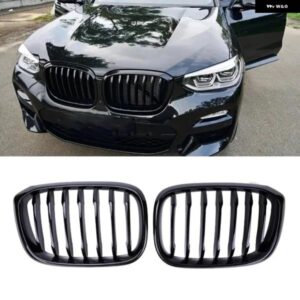 BMW フロントバンパー キドニーグリル X3 X4 G01 G02 G08 単線グリル グロスブラック ABS レーシンググリル 2018-2020 カスタムパーツ アク