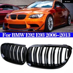 BMW フロントバンパー キドニーグリル グロスブラックレーシンググリル E92 E93 M3 クーペコンバーチブル 316I 320D 320I 323I 325D 325I 3
