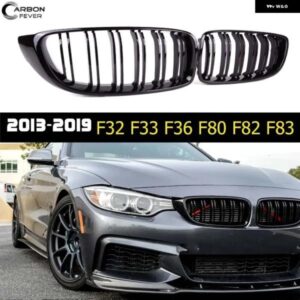 BMW F32 グリル デュアル スラット交換 ABS グリル 4シリーズ F32 F33 F36 F83 F80 F82 M3 M4 フロントバンパー キドニーグリル 2013-2019