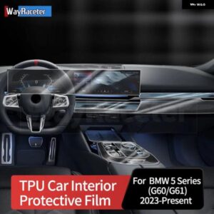 BMW 自己修復アンチスクラッチトップ TPU ビニールセンターギアインテリア ペイントフィルム 5シリーズ 2024 G60 G61 ACCESSORIERS カスタ